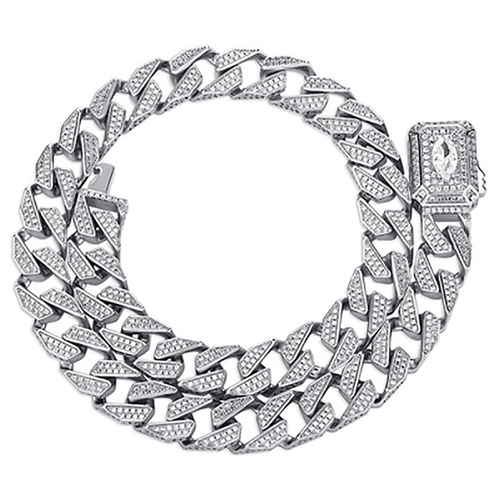 Moissanite 12mm Iced Out Cuban Link Chain