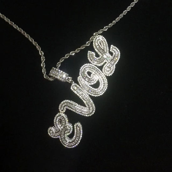 Iced out necklace with name Clearance