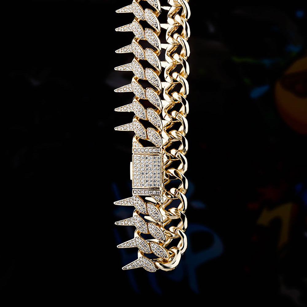 Moissanite Iced Out Cuban Link Chain For Men