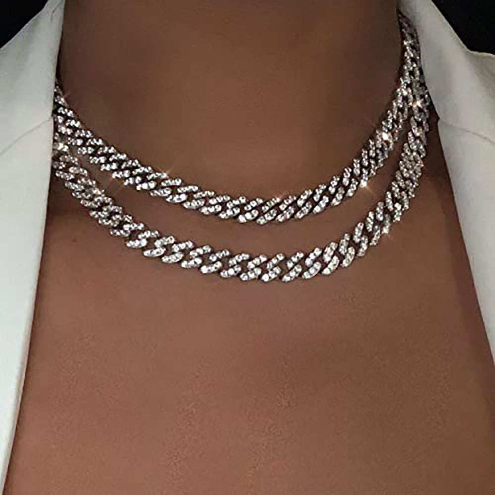 Moissanite 6mm Iced Out Mini cuban link chain for women