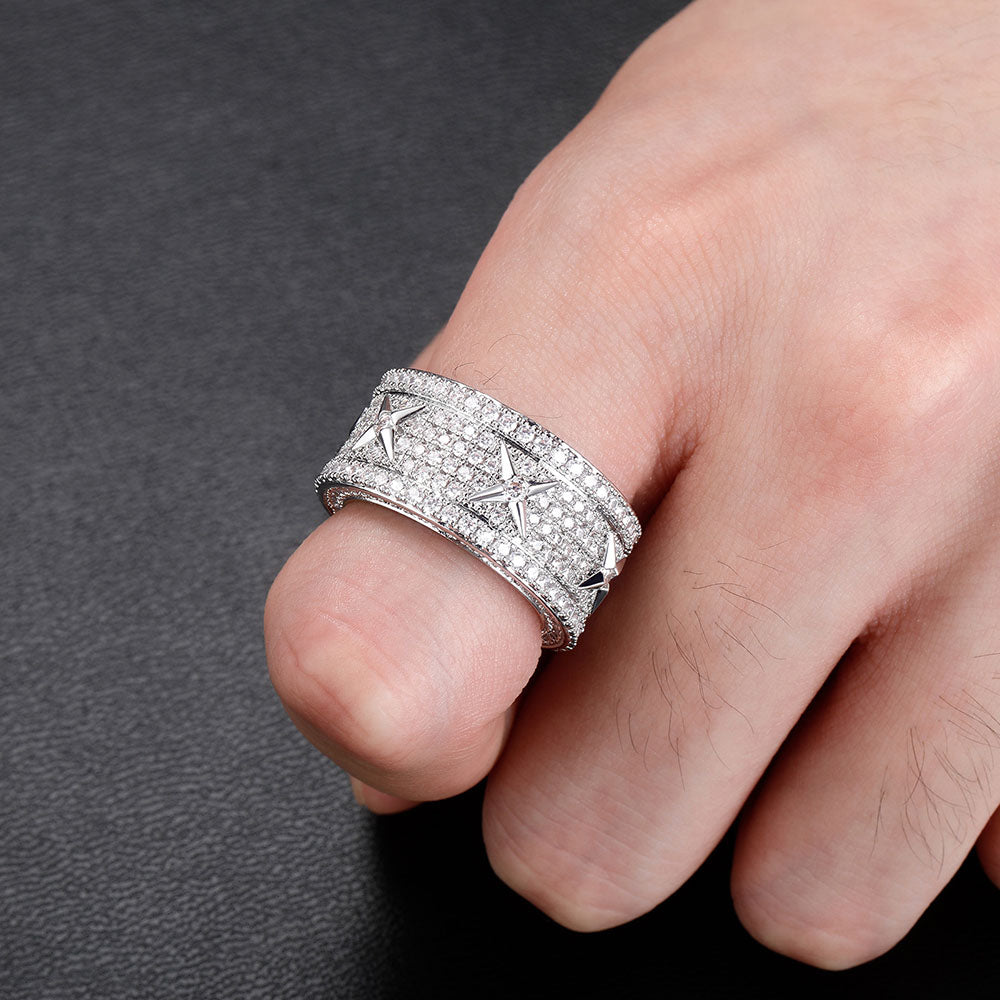 Moissanite Iced Out Ring