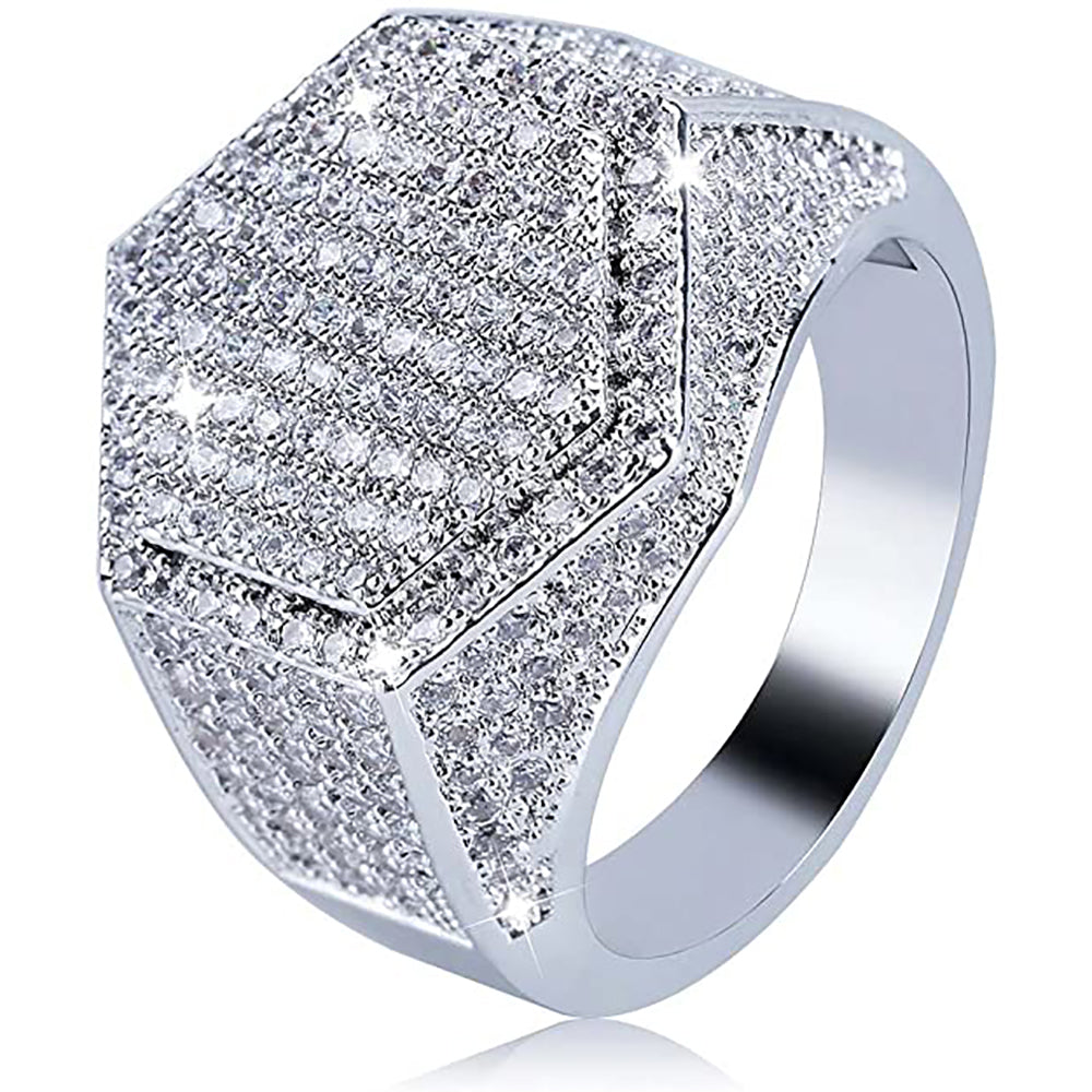Moissanite Iced Out Hip Hop Ring