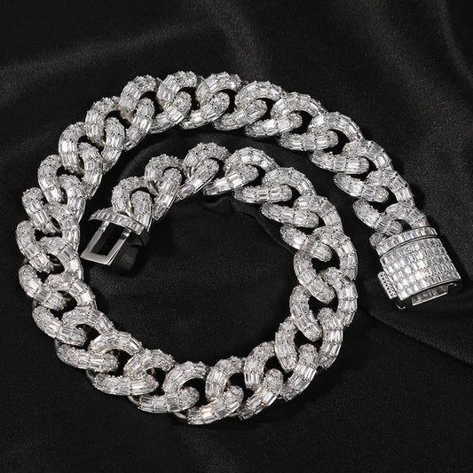 Moissanite 20mm Iced Out Cuban Link Chain