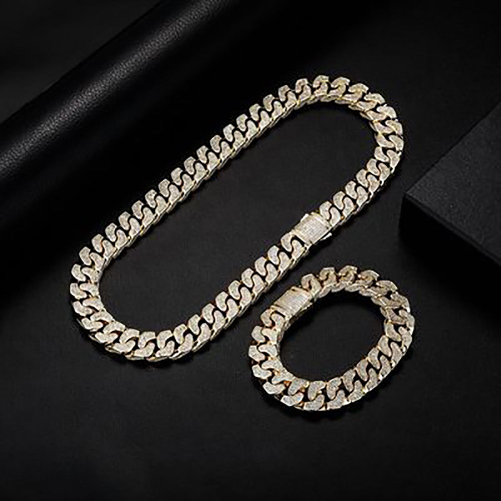 Moissanite 14mm Iced Out Cuban Link Chain For Men