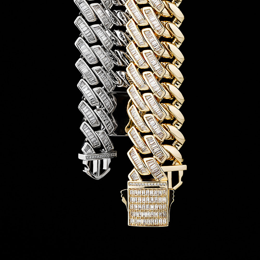Moissanite 18mm Iced Out Cuban Link Chain For Men