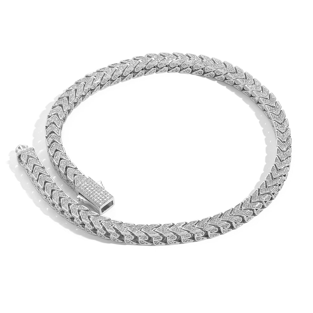 Moissanite 8mm Iced Out Cuban Link Chain
