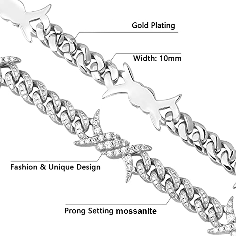 Moissanite Iced Out 10mm Iced out cuban link chain