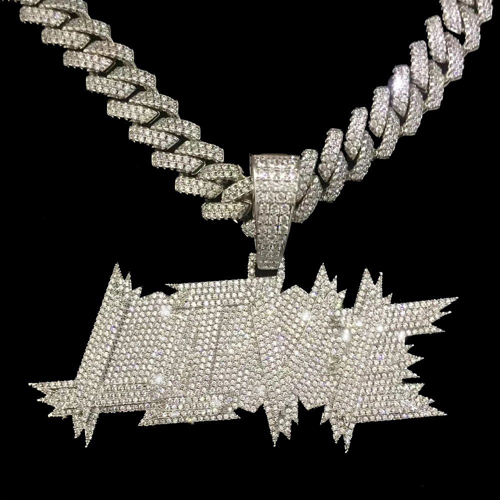 Iced out custom name necklace – BlackSoldierDesigns