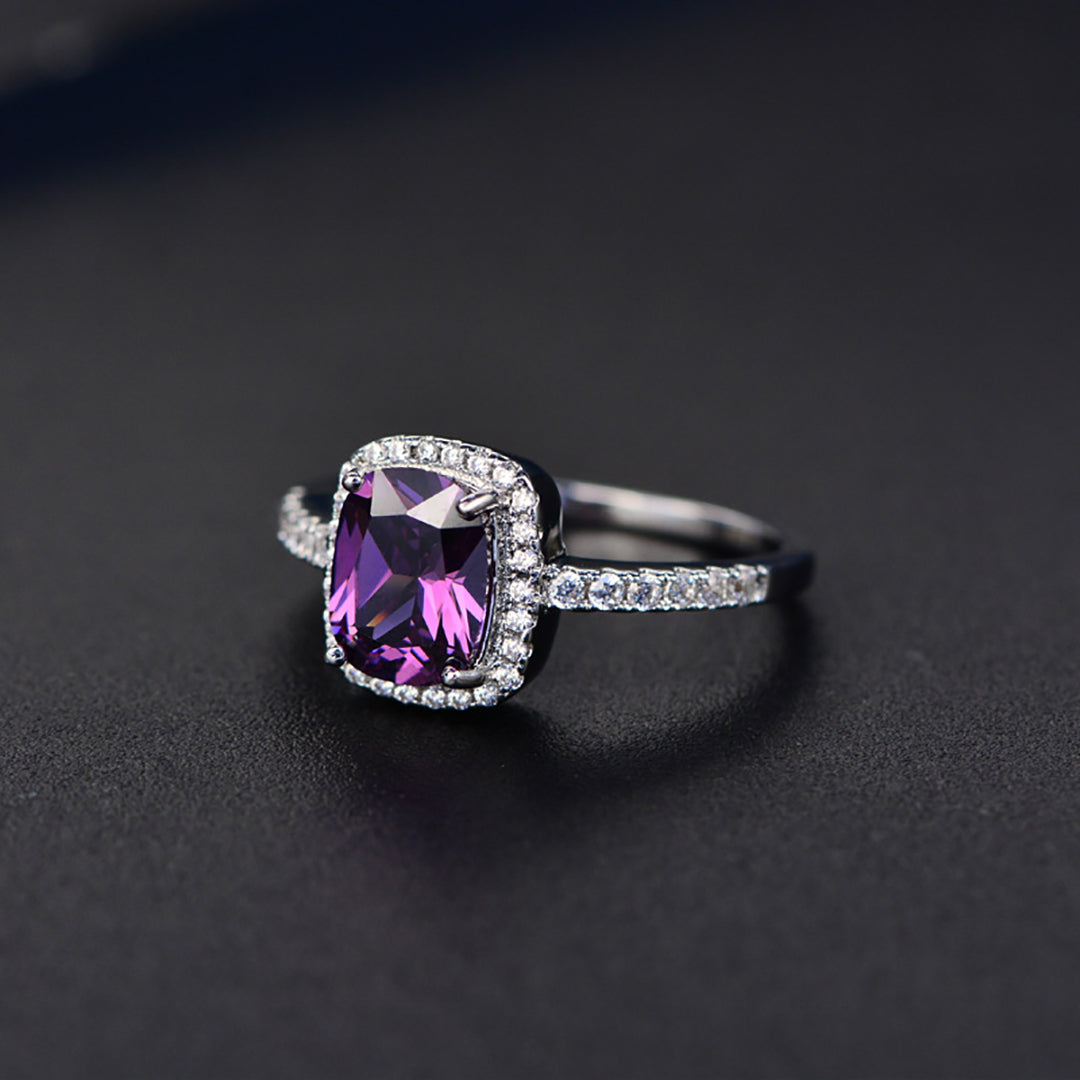925 Sterling Silver Gemstone Engagement Rings For Women ...