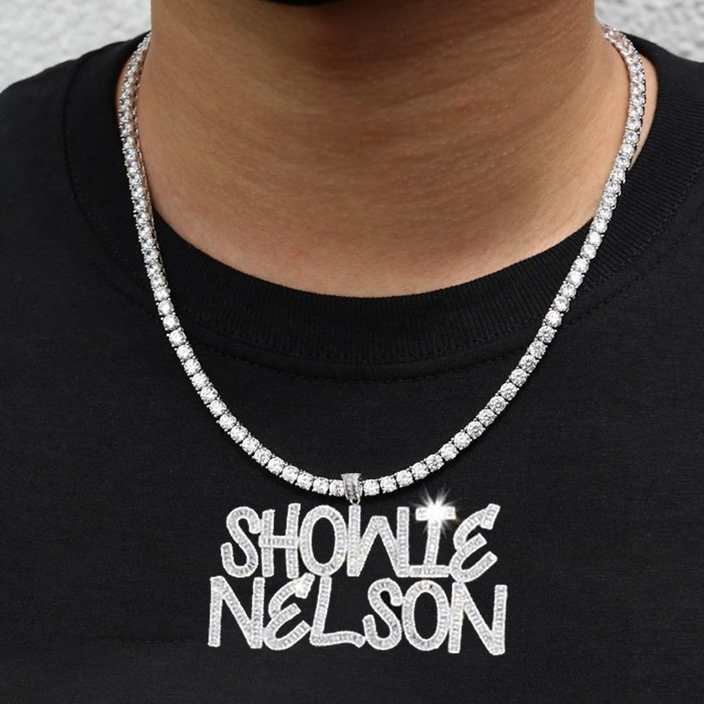 Moissanite Custom name necklace