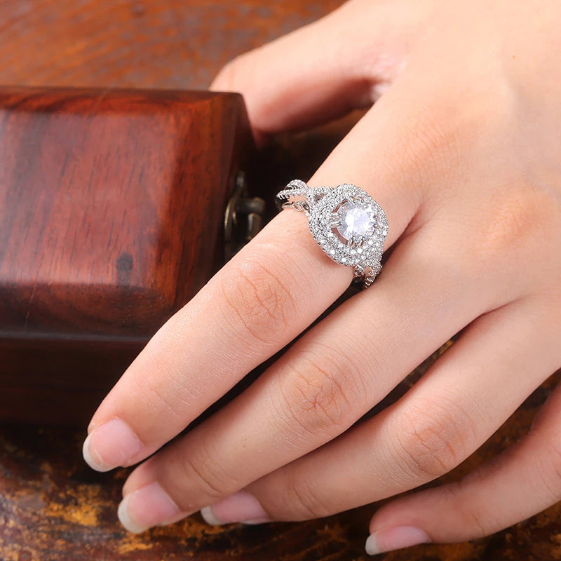 3 Carat Moissanite Diamond Ring for Women