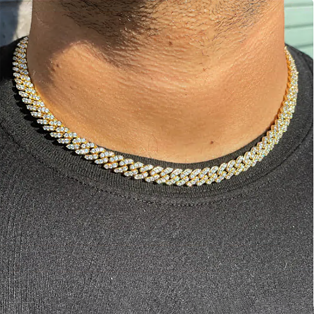 Moissanite 10mm Iced Out Cuban Link Chain