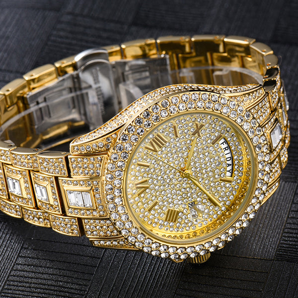 Moissanite Iced out watch – BlackSoldierDesigns